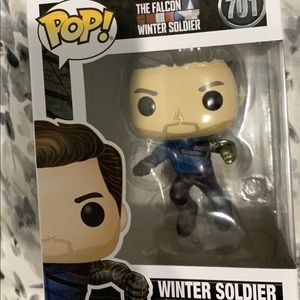 Bucky Barnes funko pop from the falcon and the winter soldier. Box never opened!